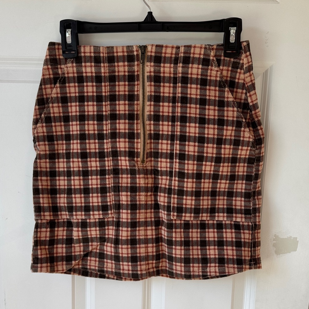 Wild Fable Plaid Mini Skirt with Zipper